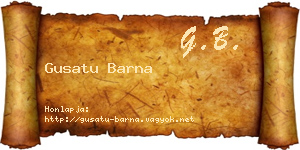 Gusatu Barna névjegykártya